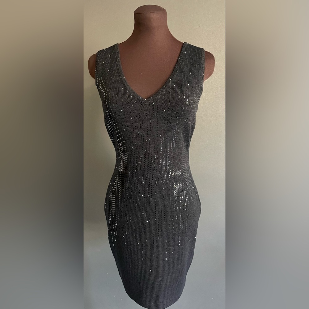 Elegant black cocktail dress